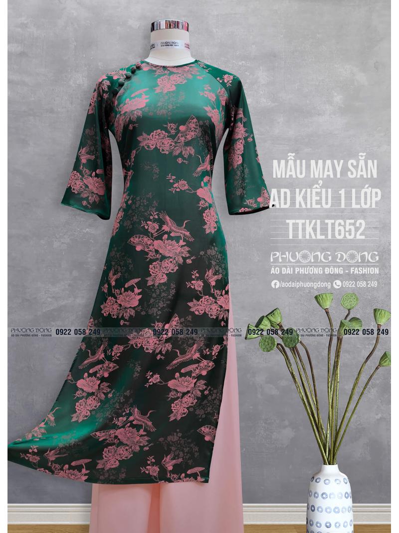 Áo Dài Phom Trẻ Gấm Lụa Phom Suông TTKLT652